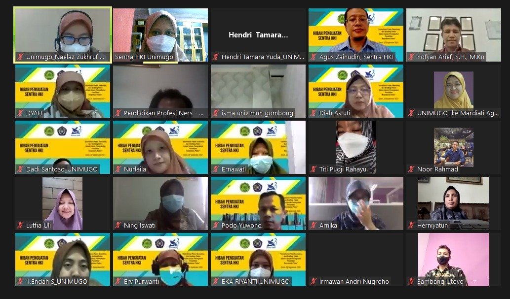 Sosialisasi Paten dan Merek dengan Dosen UNIMUGO.